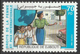 Timbre Neuf ** N° 739A(Yvert) Djibouti 1998 - Droits De La Femme Et Paix Internationale - Djibouti (1977-...)