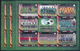 ** 2010 Labdarúgó Világbajnokság, Dél-Afrika Kisív Sor, Football World Cup, South Africa Mini Sheet Set Mi 6702-6733 - Sonstige & Ohne Zuordnung