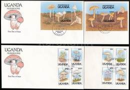 1991 Gomba Sor Mi 950-957 + Blokksor Mi 146-147 4 Db FDC-n - Sonstige & Ohne Zuordnung