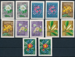 (*) 1964 Virágok Fogazott + Vágott Sor, Flowers Perforated + Imperforated Set Mi 301-306 + Mi 301-306 U - Sonstige & Ohne Zuordnung