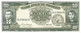 PHILIPPINES 20 PISO 1969 P 137d UNC SC NUEVO - Philippines