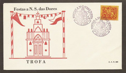 Portugal Portugal Cachet Commémoratif Fête Religieuse Notre Dame Das Dores Trofa 1969 Event Pmk Religious Party - Postal Logo & Postmarks