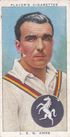 1 L E G Ames, Kent - Cricketers 1938 -  Players Cigarettes - Original - Sport Cricket - Player's