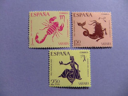 SAHARA ESPAÑOL 1968 SIGNOS DEL ZODIACO Edifil 265 /267 ** MNH Yvert  251 /253 ** MNH - Sahara Español