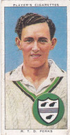 20 Reginald Perks Worcestershire - Cricketers 1938 -  Players Cigarettes - Original - Sport Cricket - Player's