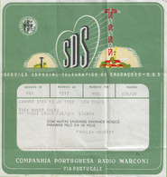 História Postal - Filatelia - Serviço Telegráfico - Telegrama - Radio Marconi - Telegram - Philately - Portugal - Lettres & Documents