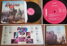 RARE French LP 33t RPM (12") SAXON «Crusader» (Gatefold P/s, 1984) - Hard Rock & Metal