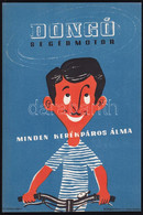 1964 Villamosplakát: Dongó Segédmotor, Minden Kerékpáros álma, Gr.: Gábor Pál, 23,5×16,5 Cm - Sonstige & Ohne Zuordnung