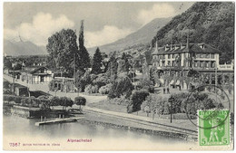 ALPNACHSTAD: Bahnhof Und Hotel Pilatus 1908 - Alpnach