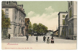 ROMANSHORN: Bahnhofplatz Animiert, Coloriert ~1900 - Horn