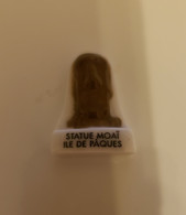 STATUE MOAI ILE DE PAQUES - FEVE PLATE BRILLANTE - Histoire