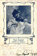 T2/T3 1902 Kún Árpád Fiatal Hegedűművész. Budapest / Hungarian Young "boy Wonder" Violinist (fl) - Ohne Zuordnung