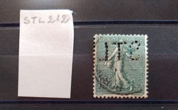 FRANCE STL 212 TIMBRE SUR 130 INDICE 4 PERFORE PERFORES PERFIN PERFINS PERFO PERFORATION PERFORIERT - Oblitérés