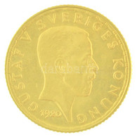 Svédország 1920W 5kr Au "V. Gusztáv" (2,26g/0.900) T:1- Sweden 1920W 5 Kronor Au "Gustaf V" (2,26g/0.900) C:AU Krause KM - Ohne Zuordnung