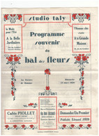 PROGRAMME SOUVENIR DU BAL DES FLEURS -THEATRE DE ROMANS  DIMANCHE 24 MARS 1929 - - Programme