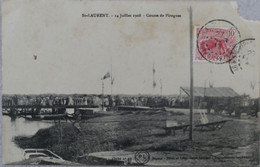 C. P. A. : GUYANE : SAINT-LAURENT DU MARONI : 14 Juillet 1908 : Course De Pirogues, Timbre En 1912 - Saint Laurent Du Maroni