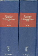 Kürschners Deutscher Gelehrten-kalender 1983 - Vierzehnte Ausgabe - 2 Volumes : A-H + I-R. - Schuder Werner - 1983 - Sonstige & Ohne Zuordnung
