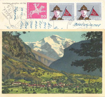 Jungfrau Mit Gsteig Und Wilderswil         Ca. 1950 - Gsteig Bei Gstaad