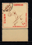 CUBA - 1962 - SOLLEVAMENTO PESI - USATO - Used Stamps