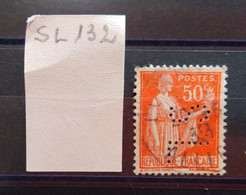 FRANCE SL 132 TIMBRE SUR 283 INDICE 3  PERFORE PERFORES PERFIN PERFINS PERFO PERFORATION PERFORIERT - Usati