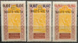 LP3844/1551 - 1922 - COLONIES FRANÇAISES - HAUTE VOLTA - SERIE COMPLETE - N°18 à 20 NEUFS** - Nuevos