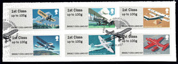 Great Britain 2017 Air Mail Post & Go Set Of 6 Used - Post & Go Stamps