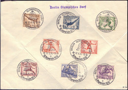 GERMANY - OLYMPIC SUMMER GAMES - OLYMPICS BERLIN - SHEET Cancel OLYMPIA DORF BERLIN 12.6.1936 - Estate 1936: Berlino