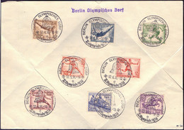 GERMANY - OLYMPIC SUMMER GAMES - OLYMPICS BERLIN - SHEET Cancel OLYMPIA DORF BERLIN 12.6.1936 - Summer 1936: Berlin