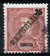 !										■■■■■ds■■ Zambezia 1911 AF#60 ø Lisbon "REPUBLICA" 25 Réis (x2514) - Zambezia