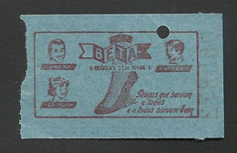 Tramway Et Bus De Lisbonne Carris Portugal Billet Avec Pub Chaussettes Mode Lisbon Tram Advert Ticket Socks Fashion - Europa