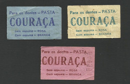 Tramway Et Bus Lisbonne Carris Portugal 3 Billet Pub Dentifrice Couraça Lisbon 3 Tram Advert Tickets Toothpaste - Europa