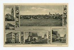 Babenhausen Panorama Schloß Schulhaus Hauptstrase AK RM377 - Babenhausen