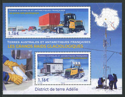 FEUILLET** De 2022 Gommé Des TAAF "LES GRANDS RAIDS GLACIOLOGIQUES" - Unused Stamps