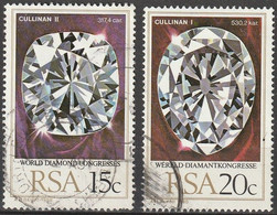 South Africa RSA - 1980 - World Diamond Congress - Diamonds Minerals Mining - Complete Set - Oblitérés
