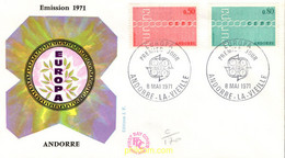 693009 MNH ANDORRA. Admón Francesa 1971 EUROPA CEPT. FRATERNIDAD Y COOPERACION - Collections