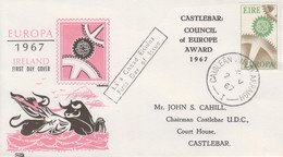 Enveloppe  FDC  1er  Jour   IRLANDE   EUROPA    1967 - 1967