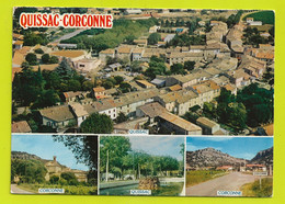 30 QUISSAC CORCONNE En 4 Vues Panneau Entrée Corconne Par D118 VOIR DOS - Quissac