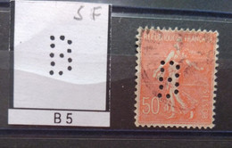 FRANCE B 5 TIMBRE  INDICE 6 SUR 199  PERFORE PERFORES PERFIN PERFINS PERFO PERFORATION PERFORIERT - Used Stamps