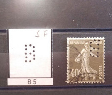 FRANCE B 5 TIMBRE  INDICE 6 SUR 193  PERFORE PERFORES PERFIN PERFINS PERFO PERFORATION PERFORIERT - Oblitérés