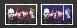 SAINTE LUCIE. N°201-2 De 1966. Churchill. - Sir Winston Churchill