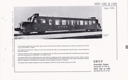 XDC 1001 & 1002 FICHE DOCUMENTAIRE LOCO REVUE N° 356 JUILLET 1971 - Französisch