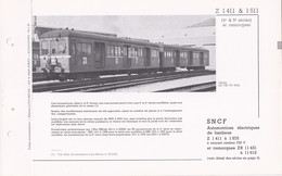 Z 1411 & 1511 FICHE DOCUMENTAIRE DOUBLE LOCO REVUE N° 413/414 OCTOBRE 1972 - Französisch