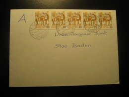 ZURICH 1997 To Baden Donkey Donkeys Ane Stamp On Cancel Cover SWITZERLAND - Donkeys