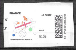 FRANCE Imprimé Renard Portant Cadeaux écopli 20 Gr . - Druckbare Briefmarken (Montimbrenligne)