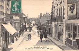 CPA France - 33 - Soulac Sur Mer - Rue De La Plage - BR - 758 - Pub LU Sur Le Mur Biscuit Lefevre Utile - Soulac-sur-Mer