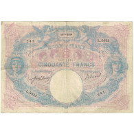 France, 50 Francs, 1914, L.5632 241, TB, Fayette:14.27, KM:64e - 50 F 1889-1927 ''Bleu Et Rose''