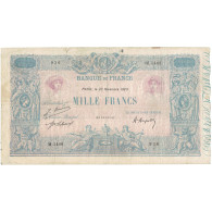 France, 1000 Francs, Bleu Et Rose, 1921, M.1448 936, TB, Fayette:36.36, KM:67i - 1 000 F 1889-1926 ''Bleu Et Rose''