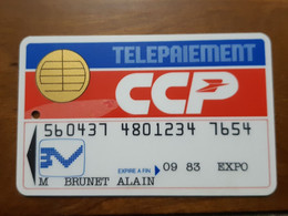 CARTE A PUCE FACTICE TELETEL LA POSTE CCP CHEQUES POSTAUX B.E !!! - Otros & Sin Clasificación