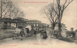 Caraman * Vue Sur L'avenue * Attelage Jour De Marché ? - Andere & Zonder Classificatie