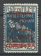 Rare - FIUME ITALIE 1920  N° 128 Oblitéré Used TTB C 250 € Poignards Des Légionnaires - Fiume & Kupa